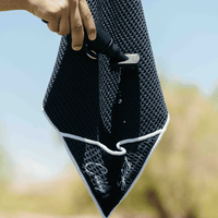 Magnetic Golf Towel with Ball Pocket - Black