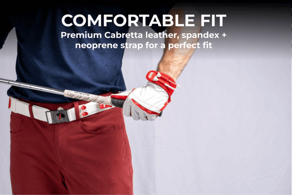 THE BYRD GOLF GLOVE - Black/Red