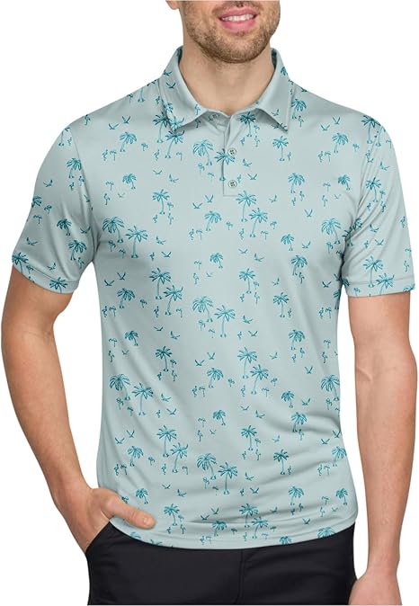 366 Men's Print Polo Shirts