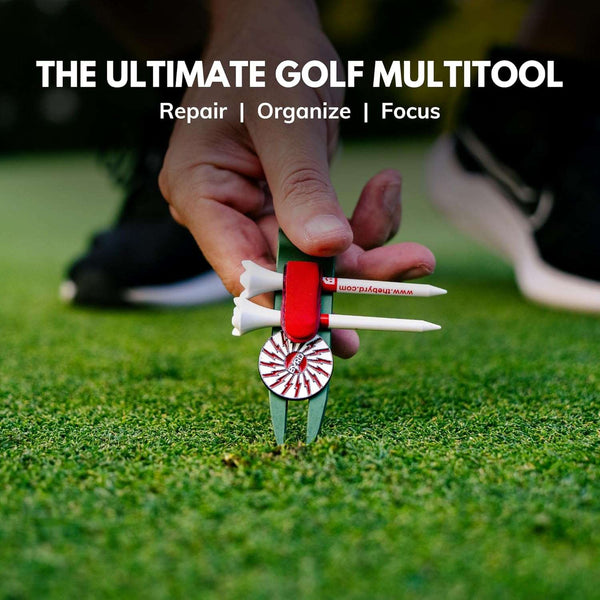 THE BYRD GOLF CADDIE CLYP - Red Multitool Organizes Gear