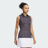 Adidas Women's Ultimate365 Printed Sleeveless Polo 24