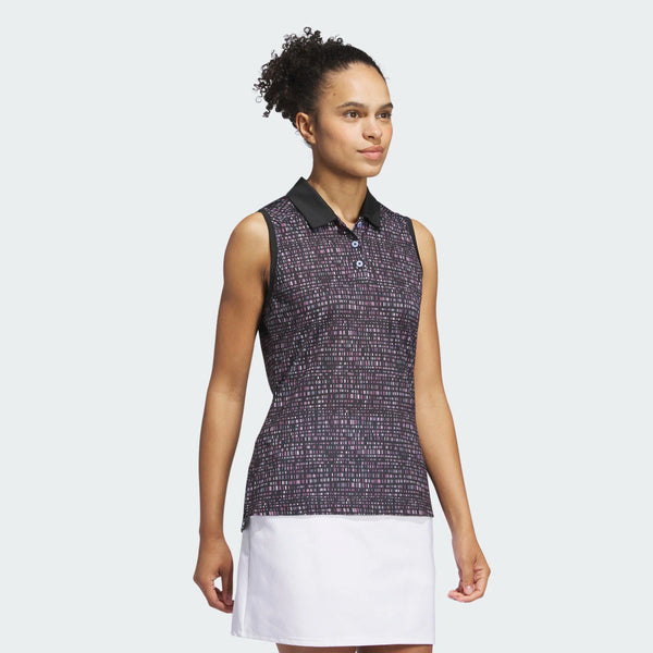 Adidas Women's Ultimate365 Printed Sleeveless Polo 24