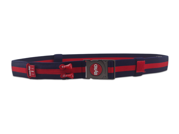 THE BYRD GOLF BELT ✶ Blue / Red Stripe