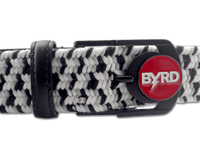 BRAIDED GOLF BELT - Black/Grey/White