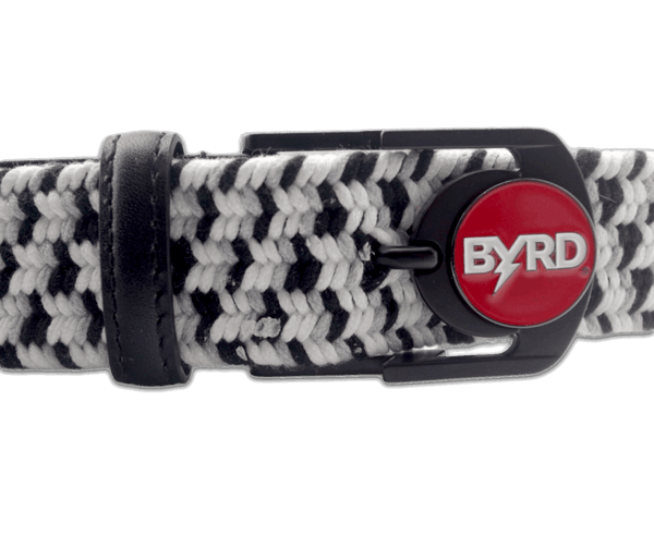 BRAIDED GOLF BELT - Black/Grey/White
