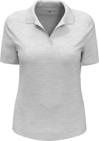 Callaway Ladies White Broken Stripe Polo