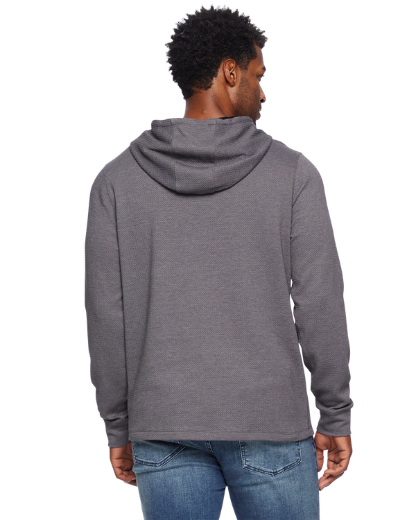 Flag and Anthem Chatsworth Soft Waffle Hoodie in Charcoal Grey