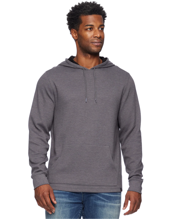 Flag and Anthem Chatsworth Soft Waffle Hoodie in Charcoal Grey