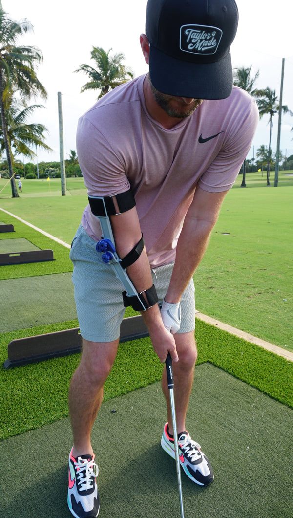 Right Angle V2 Golf Swing Elbow Brace – Backswing Trainer for Trail Arm Position