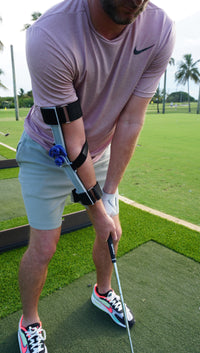 Right Angle V2 Golf Swing Elbow Brace – Backswing Trainer for Trail Arm Position