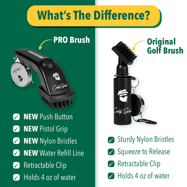 Golf Club Water Brush Pro Cleaner - Black