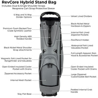RevCore Lux Golf Hybrid Stand Bag | 6 Way &14 Way Dividers