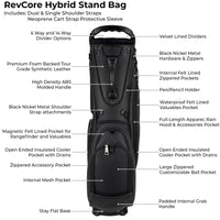 RevCore Lux Golf Hybrid Stand Bag | 6 Way &14 Way Dividers