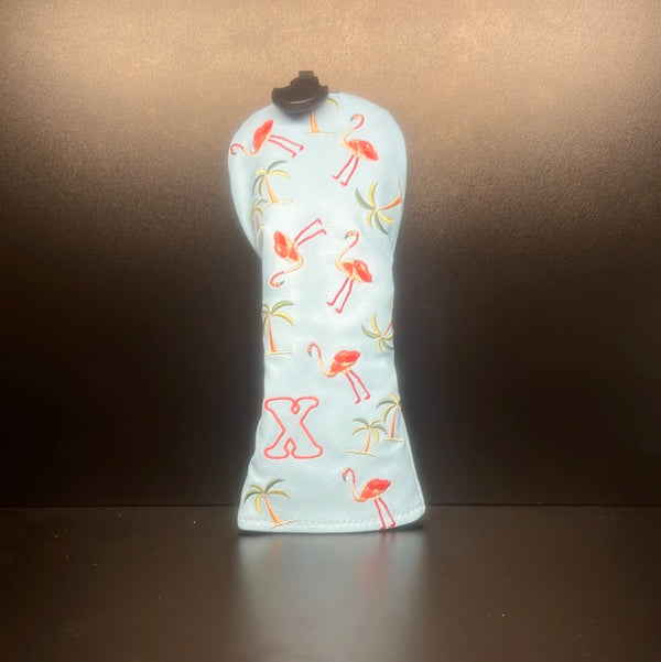 Flamingos &Palm Trees Headcover
