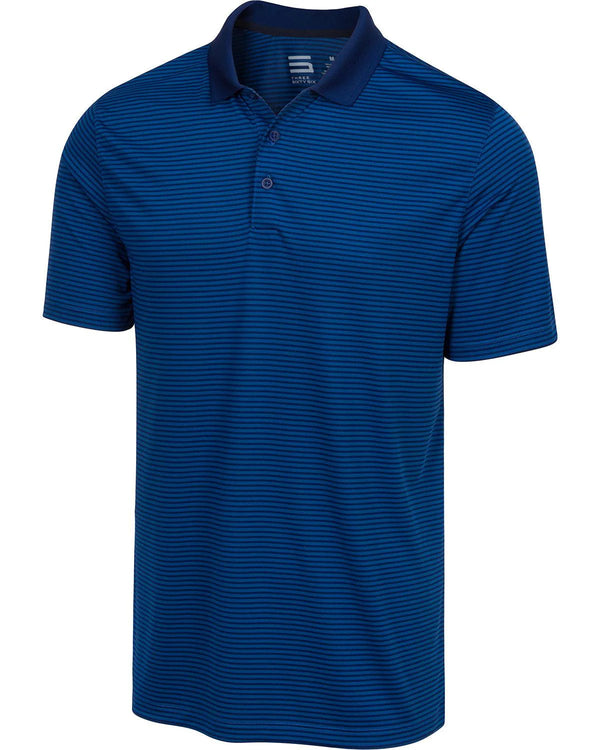 Polo de golf de rayas finas para hombre Three-Sixty-Six (366)