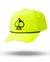 Perforated Rope Hat - Highlighter Yellow - Our new stylish hats are a perfect addition to your golf attire, designed with functionality and fashion in mind. With their sleek design and attention to detail, they are sure to turn heads on the course. Custom branded snapback hat Built in magnetic ball marker holder Rope hat with custom "Fairway Wave"Spade logo with embroidery on the front panel 