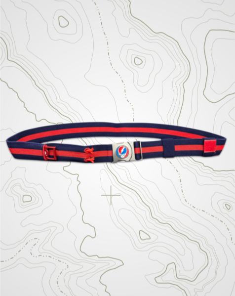 THE BYRD GOLF BELT ✶ Blue / Red Stripe