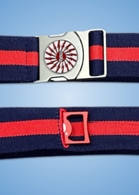 THE BYRD GOLF BELT - Blue/Red: Organize Your Golf Gear