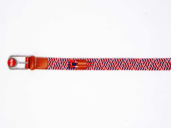 THE BRAIDED BYRD GOLF BELT - Red/White/Blue: Award Winning Belt