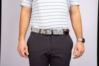 BRAIDED GOLF BELT - Black/Grey/White