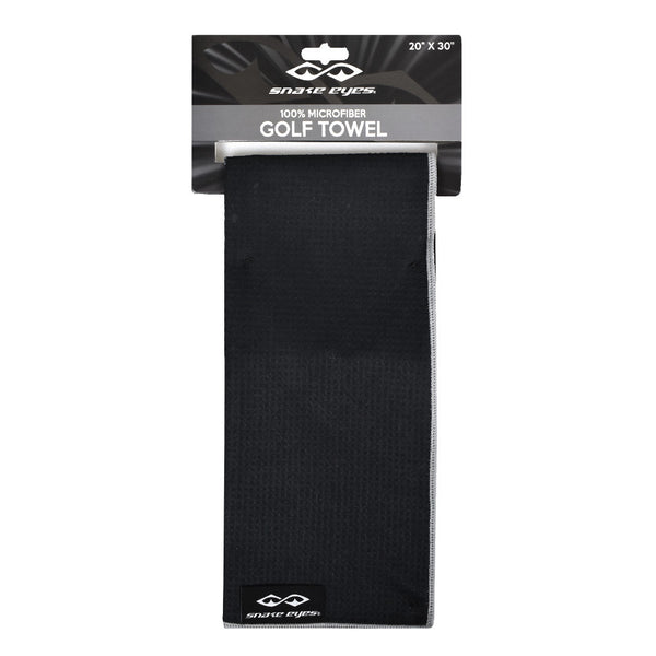 SNAKE EYES - MICROFIBER WAFFLE TOWEL (20"X 30") BLACK