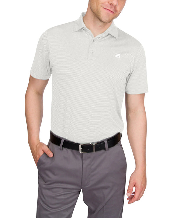 Three-Sixty-Six (366) Men's Thin Striped Golf Polo