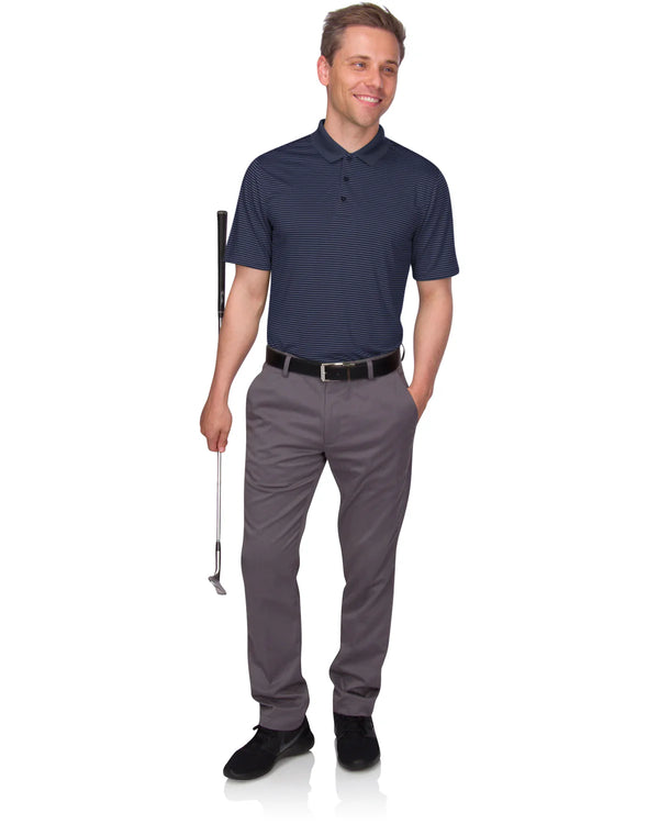 Three-Sixty-Six (366) Men's Thin Striped Golf Polo