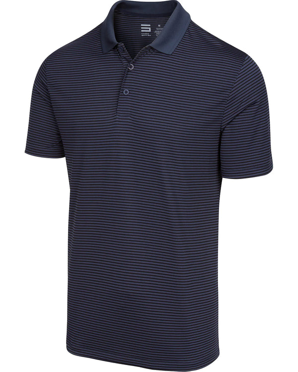 Polo de golf de rayas finas para hombre Three-Sixty-Six (366)