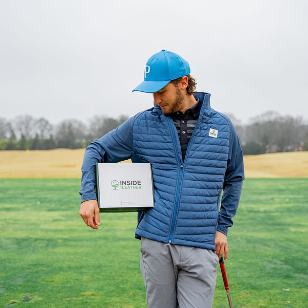 Stay Warm & Stylish with the Inside The Leather Golf Puffer Jacket