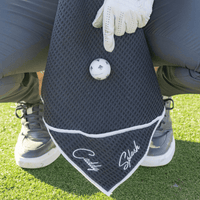 Magnetic Golf Towel with Ball Pocket - Black