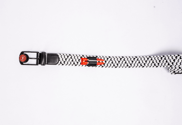 BRAIDED GOLF BELT - Black/Grey/White