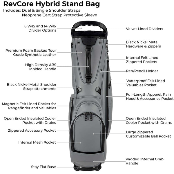 RevCore Lux Golf Hybrid Stand Bag | 6 Way on Sale