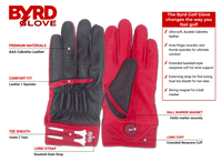 THE BYRD GOLF GLOVE - Black/Red