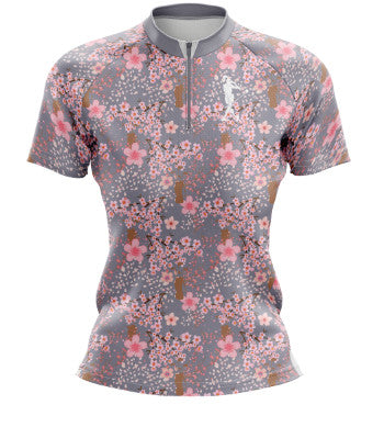 Shanks Golf Bloomin Bogey Women's Golf Quarter Collar Polo